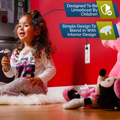 50 Pack Baby Proof Outlet Covers - Safe & Secure Electric Plug Protectors for Home & Office | Sturdy Childproof Socket Covers | Easy Installation to Protect Toddlers & Babies - White